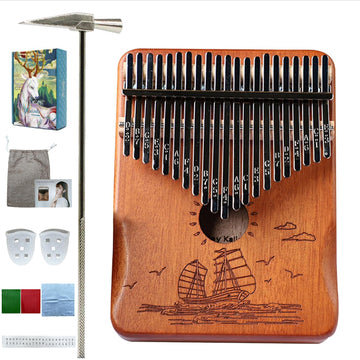 DQQKMM 21 Keys Kalimba Thumb Piano, Wood Finger Piano Kalimba Gifts for Kids and Adults Beginners