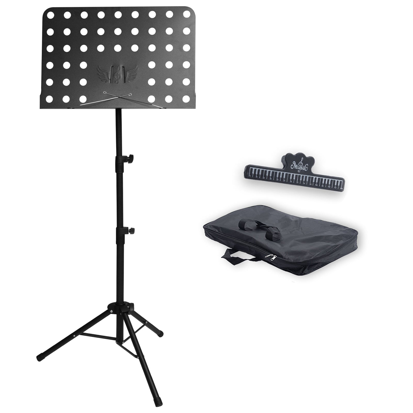 DQQKMM Sheet Music Stand, Collapsible Adjustable Music Stands with Carrying Bag (160cm/63in ）