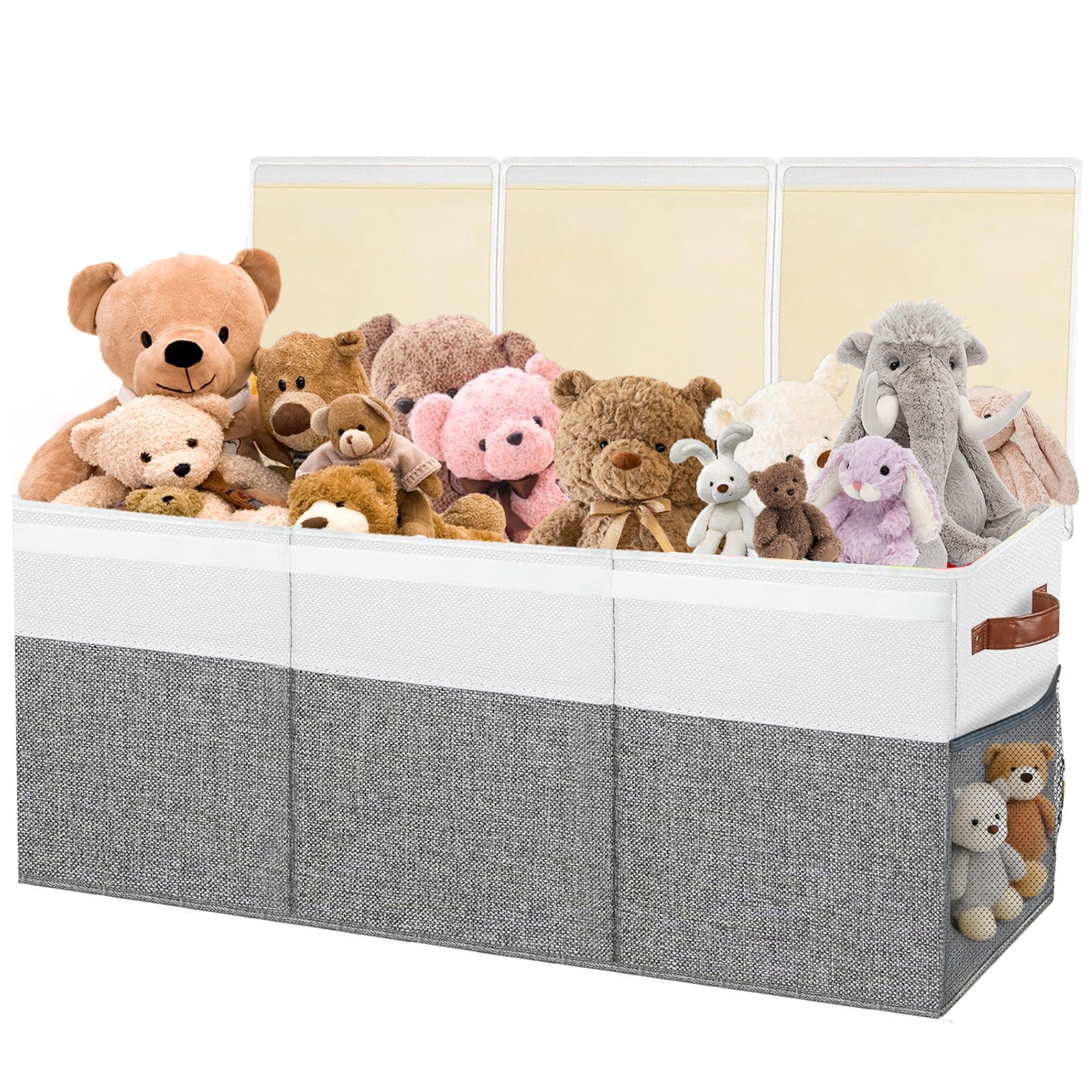 DQQKMM Toy Boxes for Kids, 150L Large Collapsible Storage Bins for Toys,Toy Chests & Organizers，Gray