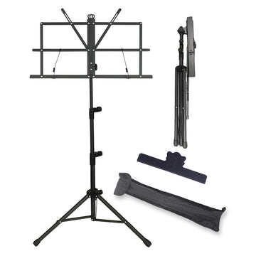 DQQKMM Sheet Music Stand, Collapsible Adjustable Music Stands with Carrying Bag (145cm/57.1in ）