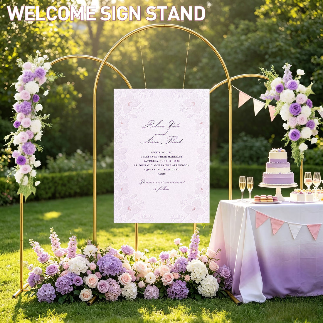 DQQKMM Metal Arch Backdrop Stand 7.2FT, 6.6FT, 6FT Set of 3 Gold Wedding Arch Stand with Stable Base,Balloon Backdrop Stand for Wedding Ceremony Birthday Party Bridal Baby Shower Banquet Decoration.