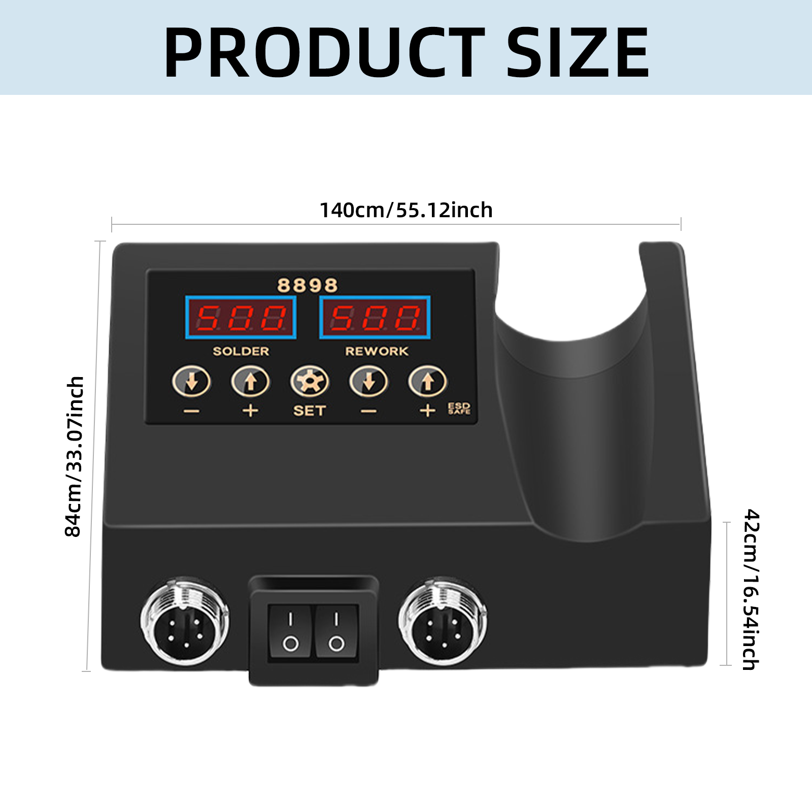 DQQKMM Soldering Iron Station, 2-in-1 Soldering Station Kit, Digital Soldering Station